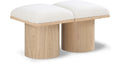 Ornella Cream Boucle Fabric Upholstered 2pc. Modular Bench - 2B