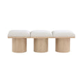 Ornella Cream Boucle Fabric Upholstered 3pc. Modular Bench - 3A