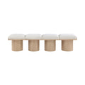 Ornella Cream Boucle Fabric Upholstered 4pc. Modular Bench - 4A