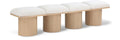 Ornella Cream Boucle Fabric Upholstered 4pc. Modular Bench - 4A