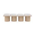 Ornella Cream Boucle Fabric Upholstered 4pc. Modular Bench - 4B
