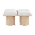 Ornella Cream Boucle Fabric Upholstered 4pc. Modular Bench - 4C