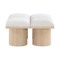 Ornella Cream Boucle Fabric Upholstered 4pc. Modular Bench - 4D