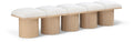 Ornella Cream Boucle Fabric Upholstered 5pc. Modular Bench - 5B