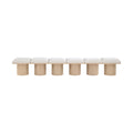 Ornella Cream Boucle Fabric Upholstered 6pc. Modular Bench - 6A