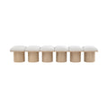 Ornella Cream Boucle Fabric Upholstered 6pc. Modular Bench - 6B