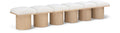 Ornella Cream Boucle Fabric Upholstered 6pc. Modular Bench - 6B