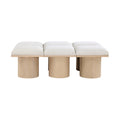 Ornella Cream Boucle Fabric Upholstered 6pc. Modular Bench - 6C