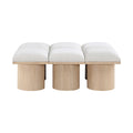Ornella Cream Boucle Fabric Upholstered 6pc. Modular Bench - 6D