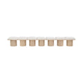 Ornella Cream Boucle Fabric Upholstered 7pc. Modular Bench - 7A