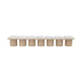 Ornella Cream Boucle Fabric Upholstered 7pc. Modular Bench - 7B