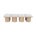 Ornella Cream Boucle Fabric Upholstered 8pc. Modular Bench - 8C