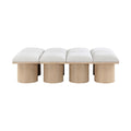 Ornella Cream Boucle Fabric Upholstered 8pc. Modular Bench - 8D