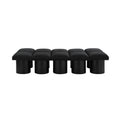 Ornella Black Boucle Fabric Upholstered 10pc. Modular Bench - 10D