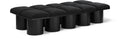 Ornella Black Boucle Fabric Upholstered 10pc. Modular Bench - 10D