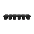 Ornella Black Boucle Fabric Upholstered 12pc. Modular Bench - 12C