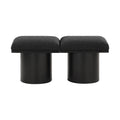 Ornella Black Boucle Fabric Upholstered 2pc. Modular Bench - 2A