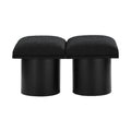 Ornella Black Boucle Fabric Upholstered 2pc. Modular Bench - 2B