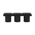 Ornella Black Boucle Fabric Upholstered 3pc. Modular Bench - 3A