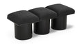 Ornella Black Boucle Fabric Upholstered 3pc. Modular Bench - 3A