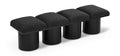Ornella Black Boucle Fabric Upholstered 4pc. Modular Bench - 4A