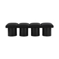 Ornella Black Boucle Fabric Upholstered 4pc. Modular Bench - 4B