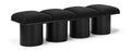Ornella Black Boucle Fabric Upholstered 4pc. Modular Bench - 4B