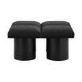 Ornella Black Boucle Fabric Upholstered 4pc. Modular Bench - 4C
