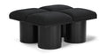 Ornella Black Boucle Fabric Upholstered 4pc. Modular Bench - 4C