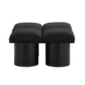 Ornella Black Boucle Fabric Upholstered 4pc. Modular Bench - 4D