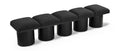 Ornella Black Boucle Fabric Upholstered 5pc. Modular Bench - 5A