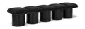 Ornella Black Boucle Fabric Upholstered 5pc. Modular Bench - 5B
