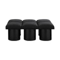 Ornella Black Boucle Fabric Upholstered 6pc. Modular Bench - 6D