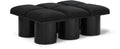 Ornella Black Boucle Fabric Upholstered 6pc. Modular Bench - 6D