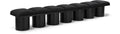Ornella Black Boucle Fabric Upholstered 7pc. Modular Bench - 7B