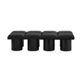 Ornella Black Boucle Fabric Upholstered 8pc. Modular Bench - 8C