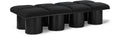 Ornella Black Boucle Fabric Upholstered 8pc. Modular Bench - 8C
