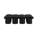 Ornella Black Boucle Fabric Upholstered 8pc. Modular Bench - 8D