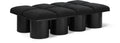 Ornella Black Boucle Fabric Upholstered 8pc. Modular Bench - 8D