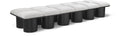 Ornella Cream Boucle Fabric Upholstered 12pc. Modular Bench - 12C