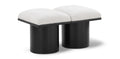 Ornella Cream Boucle Fabric Upholstered 2pc. Modular Bench - 2B