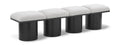 Ornella Cream Boucle Fabric Upholstered 4pc. Modular Bench - 4A