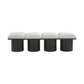 Ornella Cream Boucle Fabric Upholstered 4pc. Modular Bench - 4B