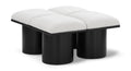 Ornella Cream Boucle Fabric Upholstered 4pc. Modular Bench - 4D