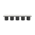 Ornella Cream Boucle Fabric Upholstered 5pc. Modular Bench - 5A