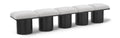 Ornella Cream Boucle Fabric Upholstered 5pc. Modular Bench - 5A