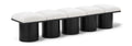 Ornella Cream Boucle Fabric Upholstered 5pc. Modular Bench - 5B