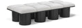 Ornella Cream Boucle Fabric Upholstered 8pc. Modular Bench - 8C