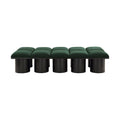 Ornella Green Boucle Fabric Upholstered 10pc. Modular Bench - 10D