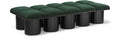 Ornella Green Boucle Fabric Upholstered 10pc. Modular Bench - 10D